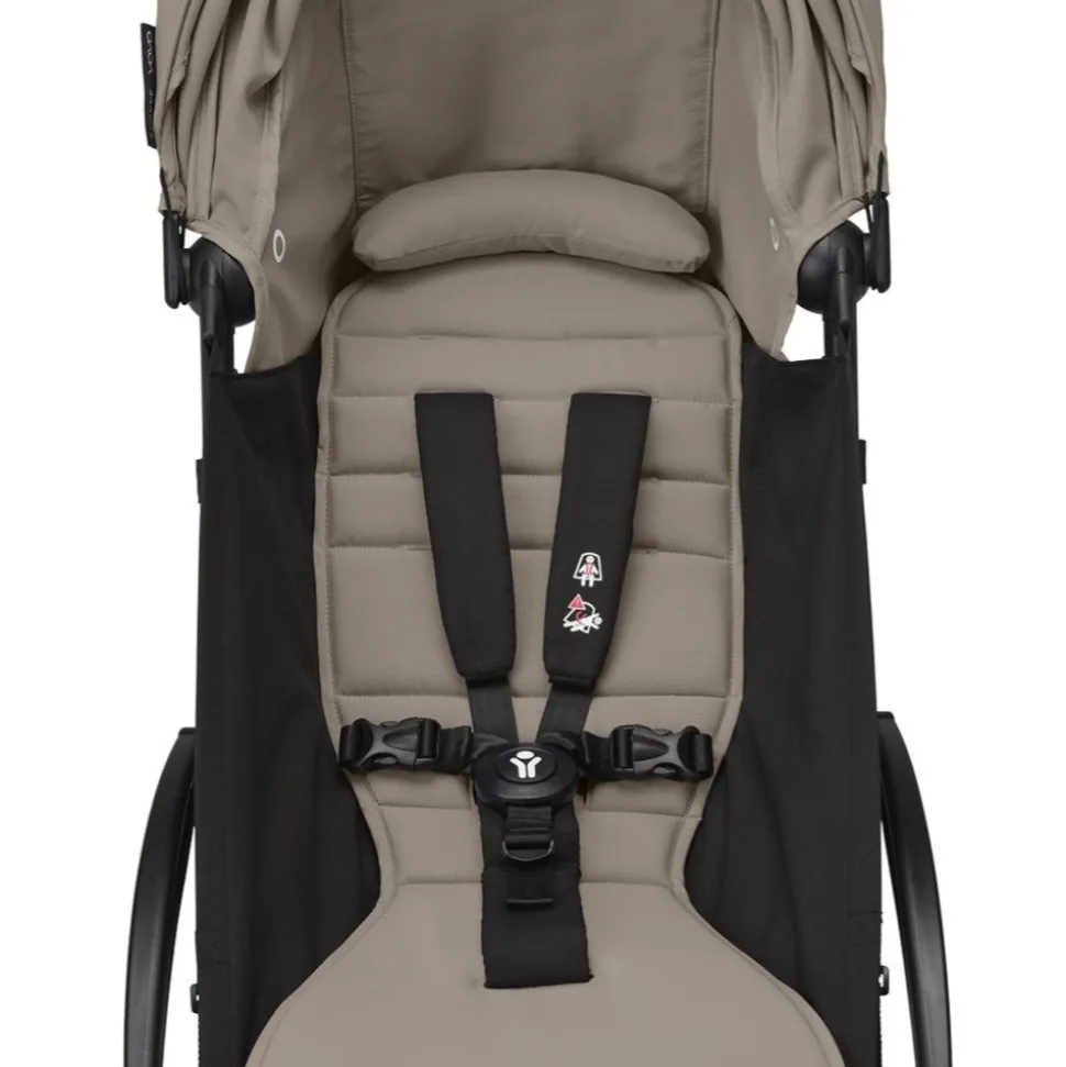 Poussette duo yoyo 3 - châssis blanc pack 6+ et siège auto izi go modular x2 by besafe taupe
