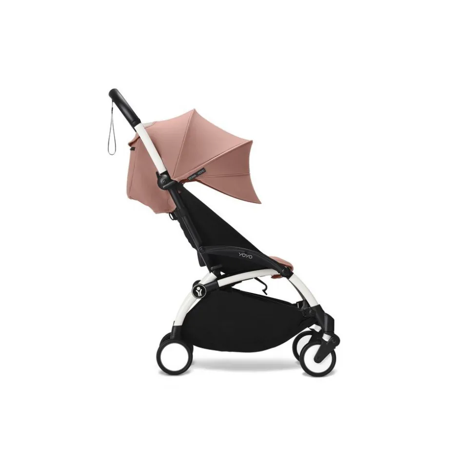 Poussette duo yoyo 3 - châssis blanc pack 6+ et siège auto izi go modular x2 by besafe ginger