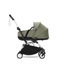 Poussette duo yoyo 3 - châssis blanc pack 6+ et nacelle olive