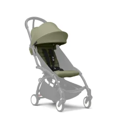 Poussette duo yoyo 3 - châssis blanc pack 6+ et nacelle olive