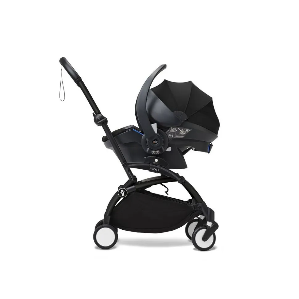 Poussette duo yoyo 3 - châssis noir pack 6+ et siège auto izi go modular x2 by besafe noir