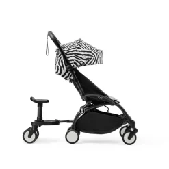 Poussette duo yoyo 3 - châssis noir pack 6+ et siège auto izi go modular x2 by besafe zebra