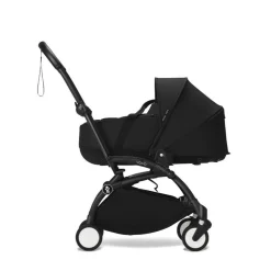 Poussette duo yoyo 3 - châssis noir pack 6+ et nacelle noir