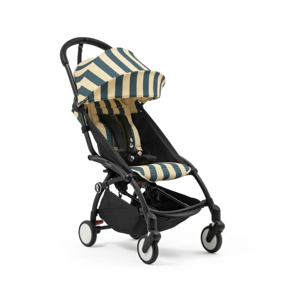 Poussette duo yoyo 3 pack 6+ et siège auto cloud g3 black - chassis noir - monaco