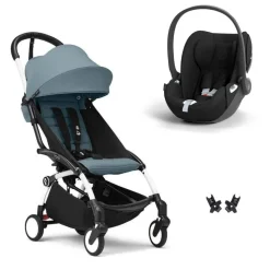 Poussette duo yoyo 3 pack 6+ et siège auto cloud g3 black - chassis noir - bonpoint