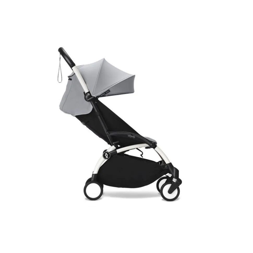 Poussette duo yoyo 3 pack 6+ et siège auto cloud g3 black - chassis blanc - stone