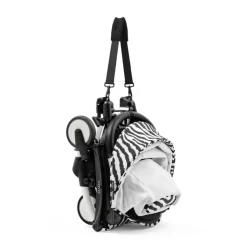 Poussette duo yoyo 3 pack 6+ et siège auto cloud g3 black - chassis blanc - zebra