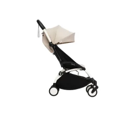 Poussette duo yoyo 3 pack 6+ et siège auto aton b2 black - chassis blanc - noir