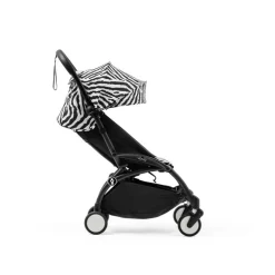Poussette duo yoyo 3 pack 6+ et siège auto cloud g3 black - chassis noir - zebra