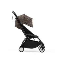 Poussette duo yoyo 3 pack 6+ et siège auto aton b2 black - chassis noir - leopard