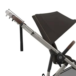 Poussette e-gazelle s chocolate brown châssis taupe