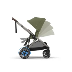 Poussette e-gazelle s moss green châssis taupe