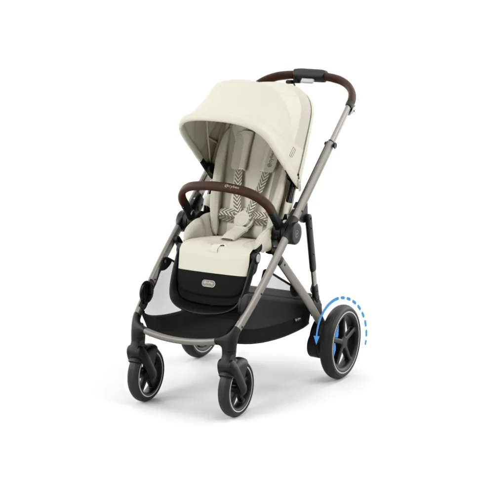 Poussette e-gazelle s seashell beige châssis taupe