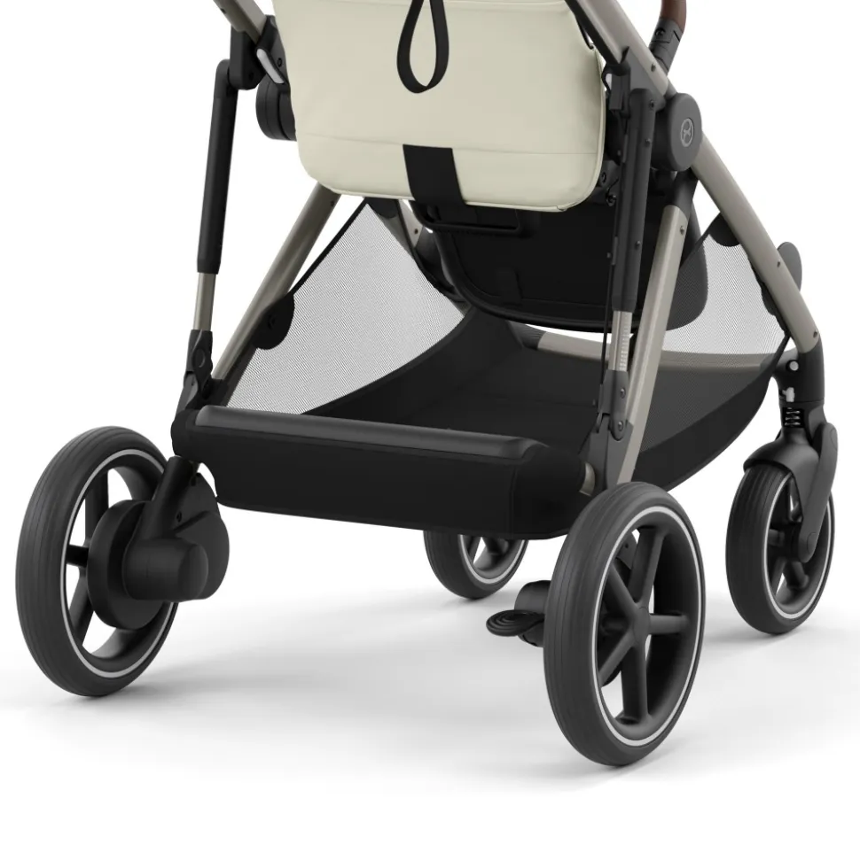 Poussette e-gazelle s stone grey châssis silver