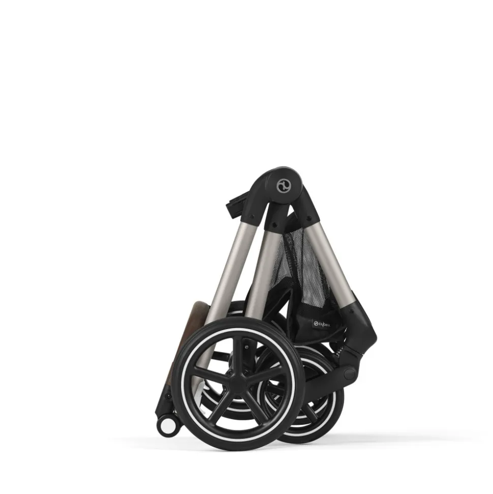 Poussette eos lux 2-en-1 moon black châssis noir
