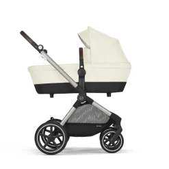 Poussette eos lux 2-en-1 seashell beige châssis taupe