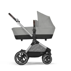 Poussette eos lux 2-en-1 stone grey châssis silver
