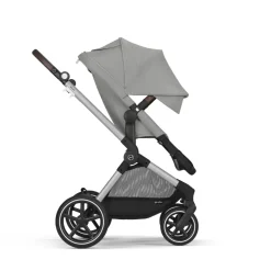 Poussette eos lux 2-en-1 stone grey châssis silver