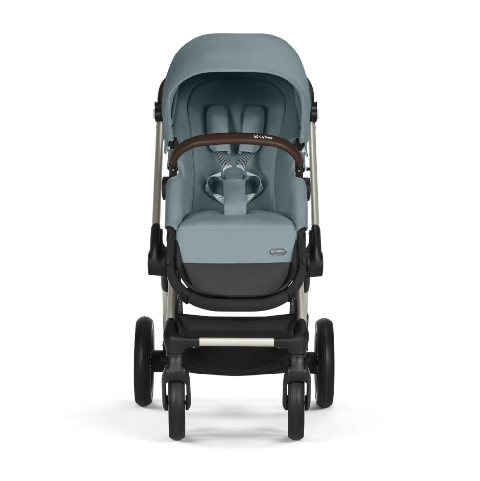 Poussette eos lux 2-en-1 stormy blue châssis taupe