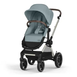Poussette eos lux 2-en-1 stormy blue châssis taupe