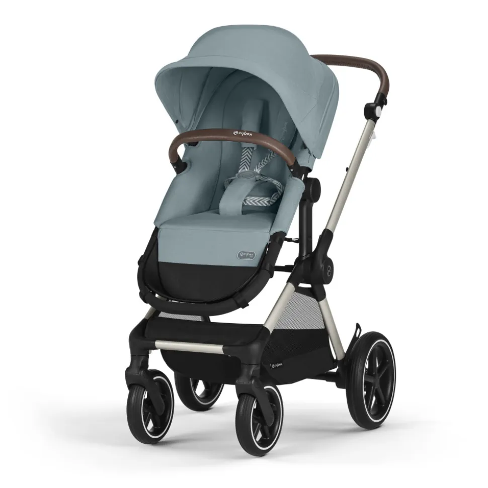 Poussette eos lux 2-en-1 stormy blue châssis taupe