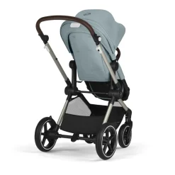 Poussette eos lux 2-en-1 stormy blue châssis taupe