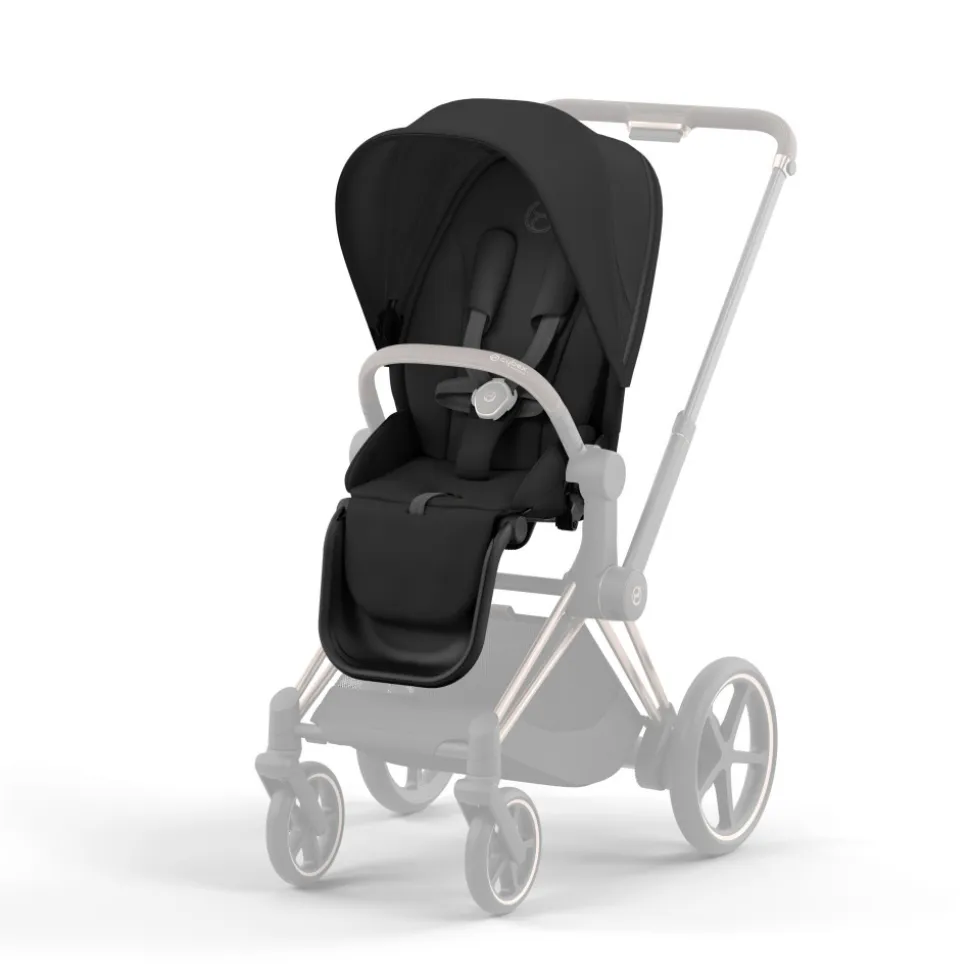 Poussette e-priam 2 sepia black châssis rose gold