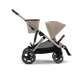 Poussette gazelle s almond beige châssis taupe