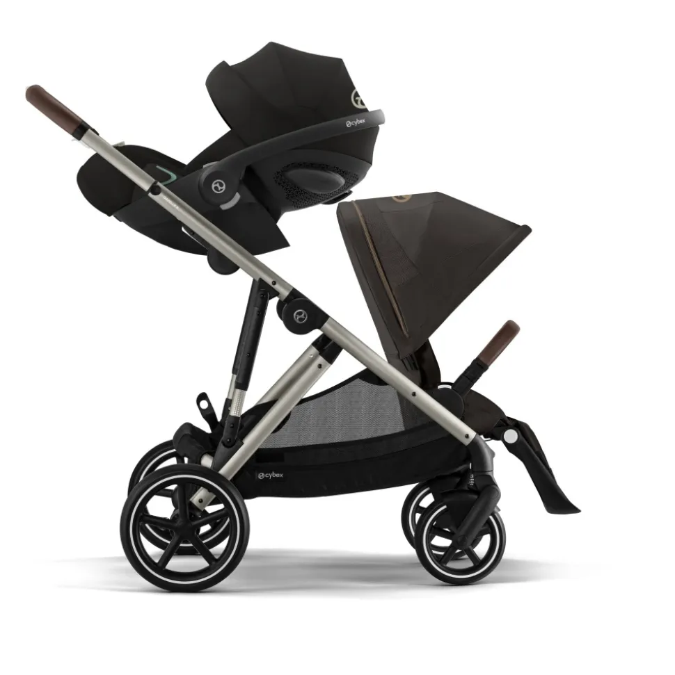 Poussette gazelle s chocolate brown châssis taupe