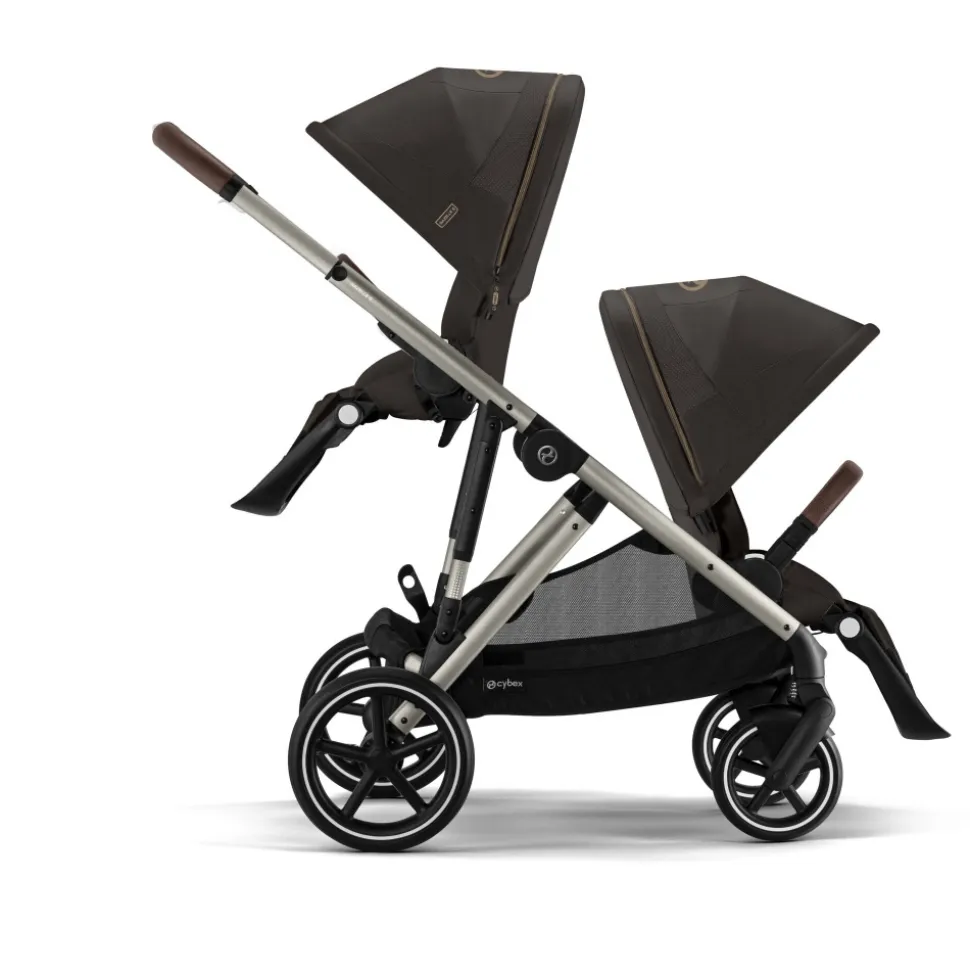 Poussette gazelle s chocolate brown châssis taupe