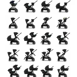 Poussette gazelle s moon black châssis noir