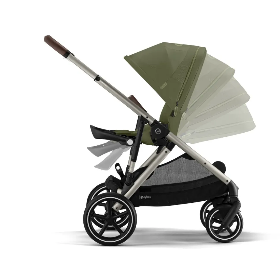 Poussette gazelle s moss green châssis taupe