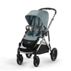 Poussette gazelle s stormy blue châssis taupe