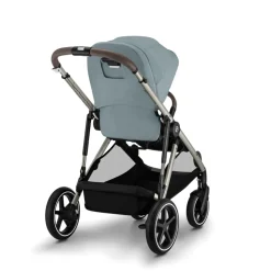 Poussette gazelle s stormy blue châssis taupe