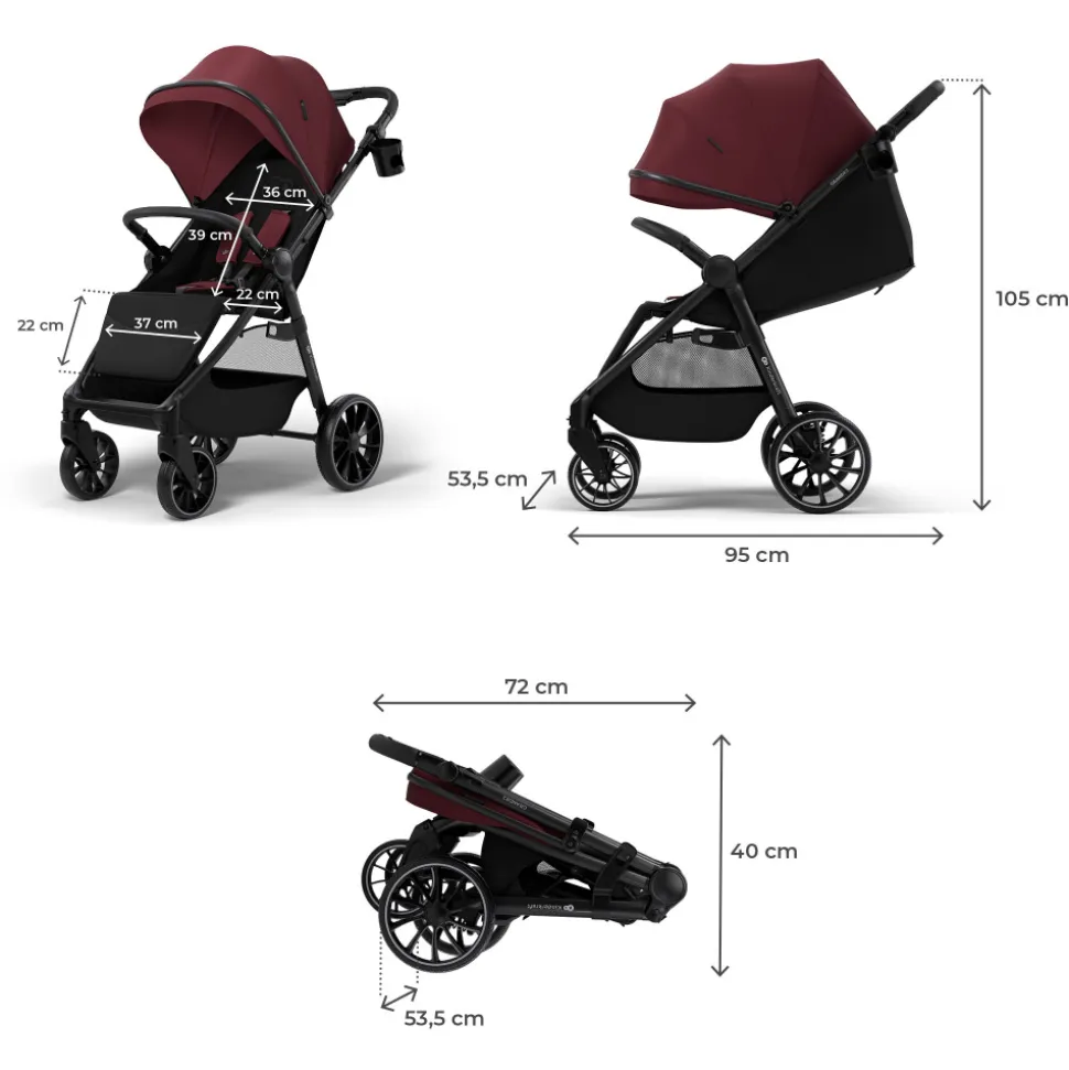 Poussette grande 2 dark ruby