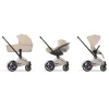 Poussette électrique e-priam 3 cozy beige châssis rosegold