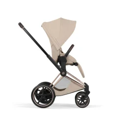 Poussette électrique e-priam 3 cozy beige châssis rosegold