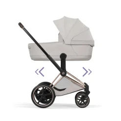 Poussette électrique e-priam 3 city grey châssis rosegold