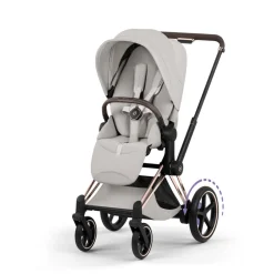 Poussette électrique e-priam 3 city grey châssis rosegold