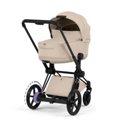 Poussette électrique e-priam 3 cozy beige châssis matt black