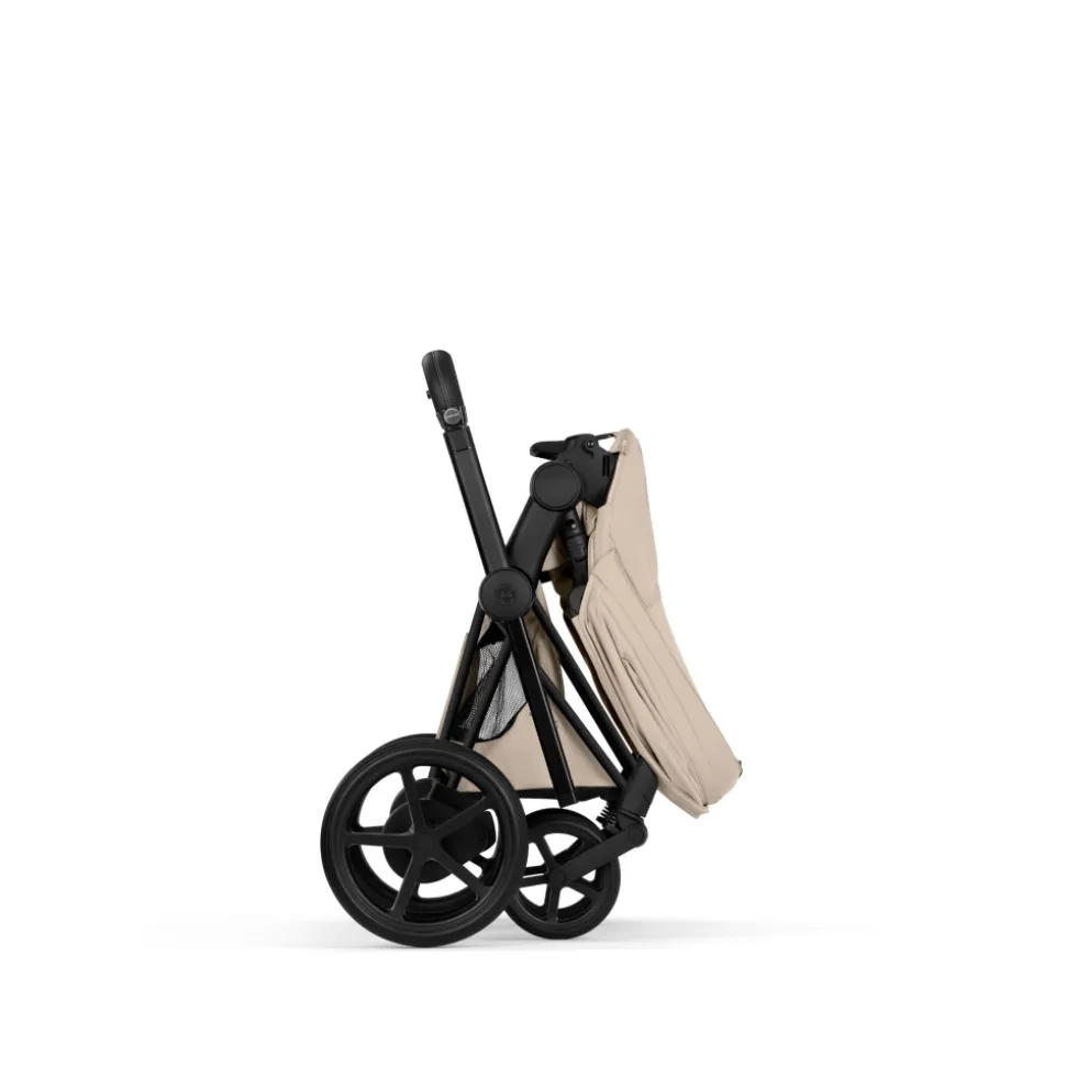 Poussette électrique e-priam 3 cozy beige châssis matt black