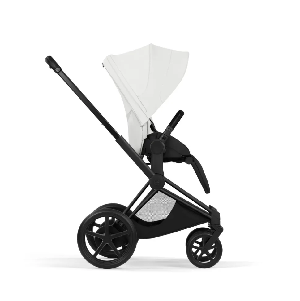 Poussette électrique e-priam 3 off white châssis matt black