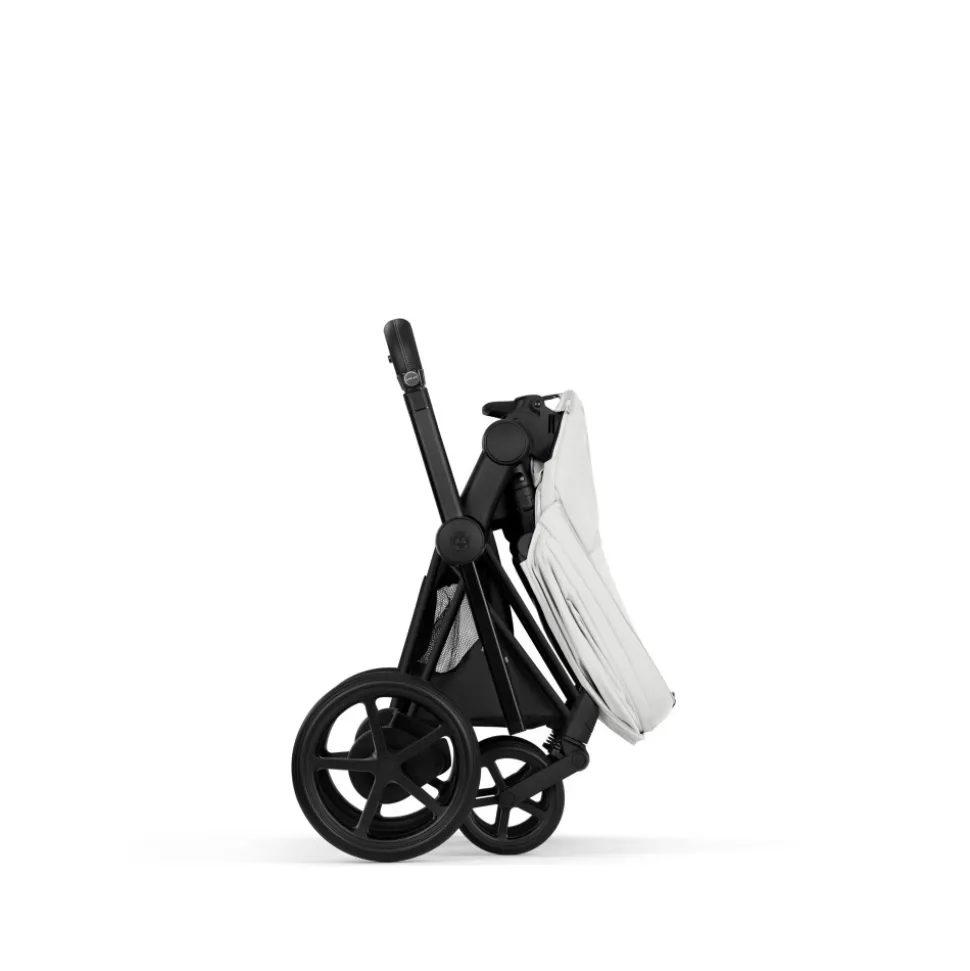 Poussette électrique e-priam 3 off white châssis matt black