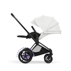 Poussette électrique e-priam 3 off white châssis matt black