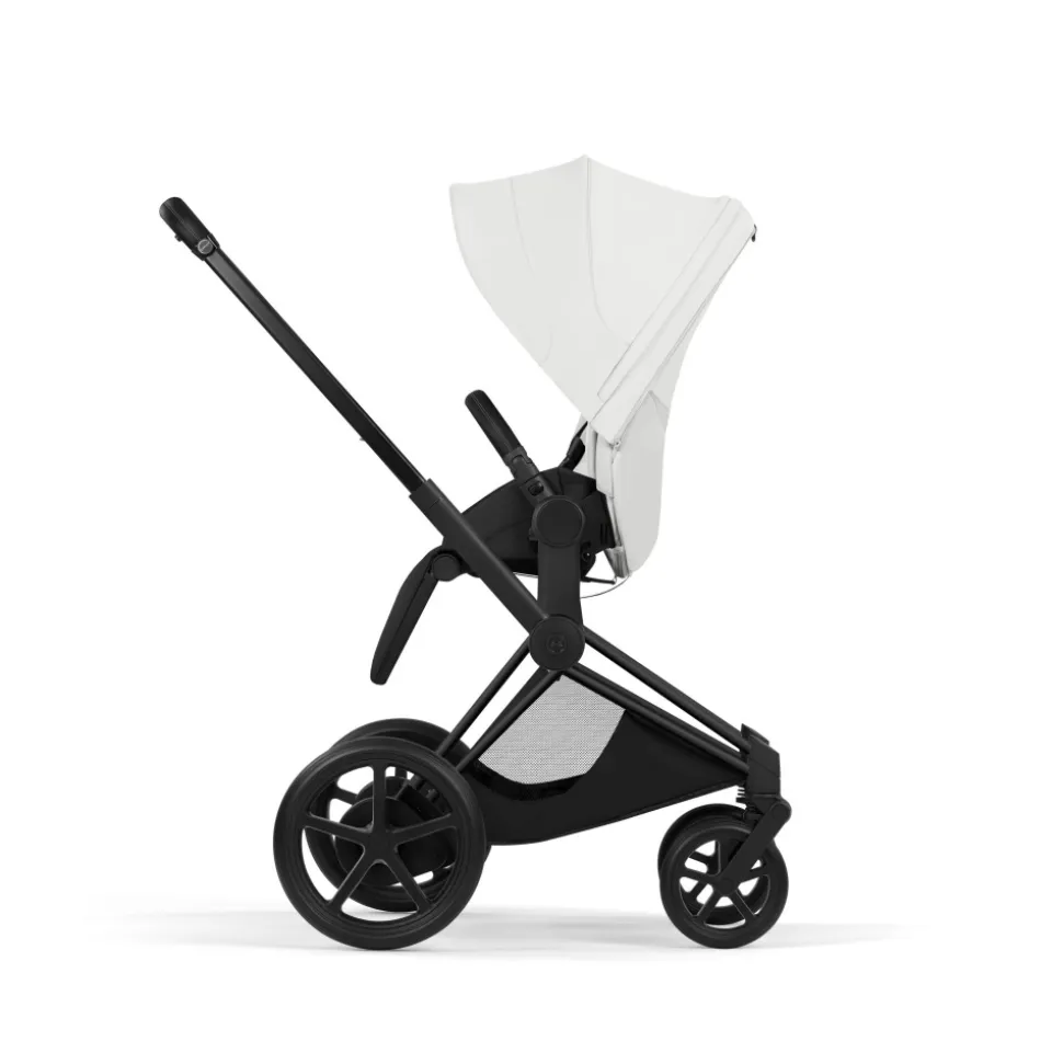 Poussette électrique e-priam 3 off white châssis matt black