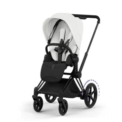 Poussette électrique e-priam 3 off white châssis matt black