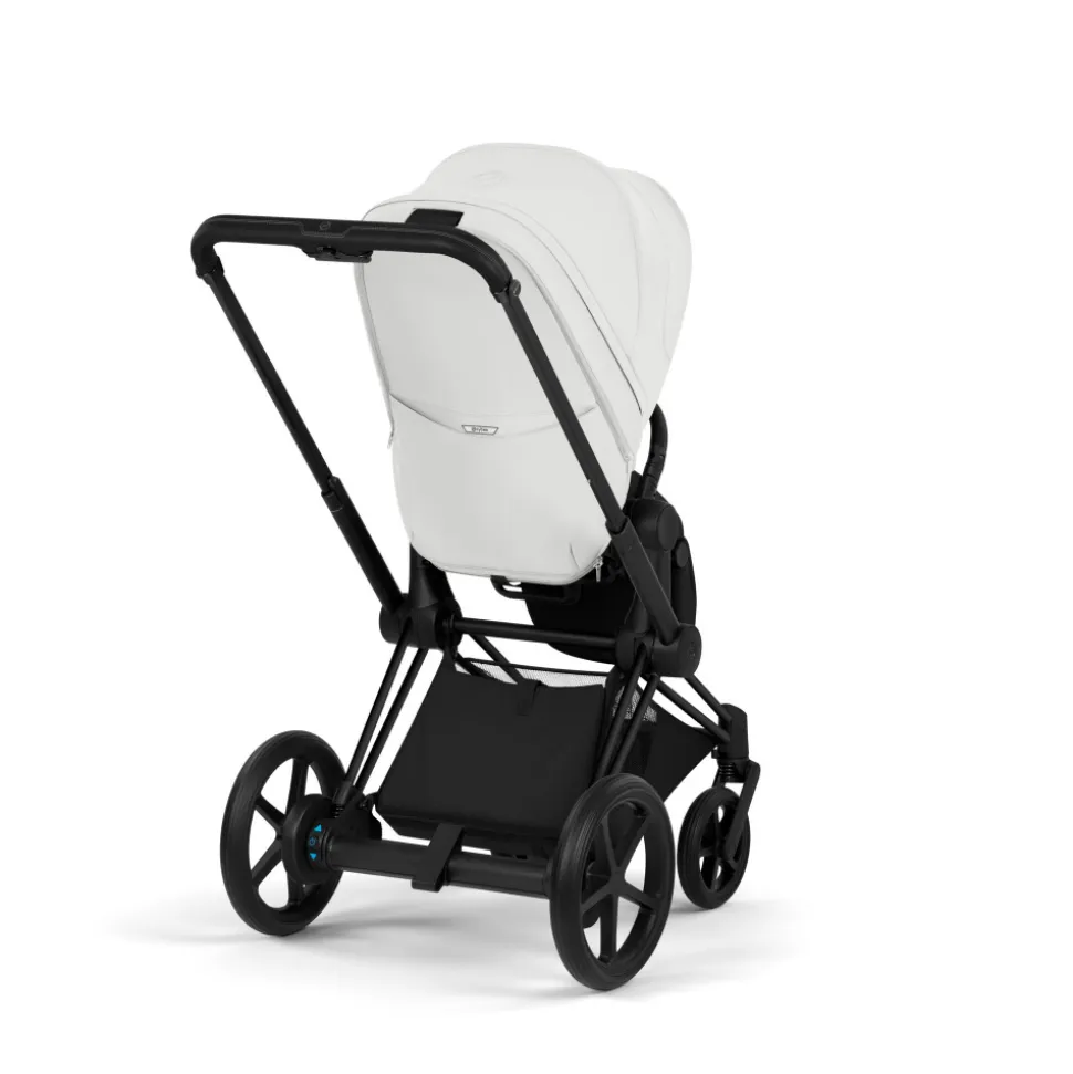 Poussette électrique e-priam 3 off white châssis matt black
