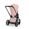 Poussette électrique e-priam 3 peach pink châssis matt black