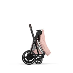 Poussette électrique e-priam 3 peach pink châssis chrome