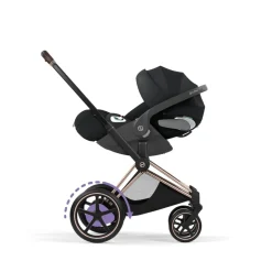 Poussette électrique e-priam 3 sepia black châssis rosegold